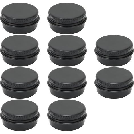 Pots de Stockage Ronds en Aluminium 10 Pièces pour Parfum Solide  Alliage D'aluminium, étanche, 50x30 Mm, pour Baume à Lèvres, Bougie, Herbe, Artisanat, Transport de Poche (1/5)
