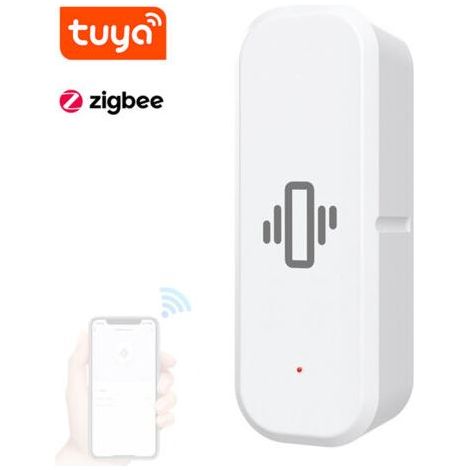 FENOPLASTICADétecteur vibrations intelligent Tuya ZigBee  Alarme mouvement temps réel  Contrôle appli  Batterie faible et déconnexion  Sécurité maison et détection intrusion (1/5)