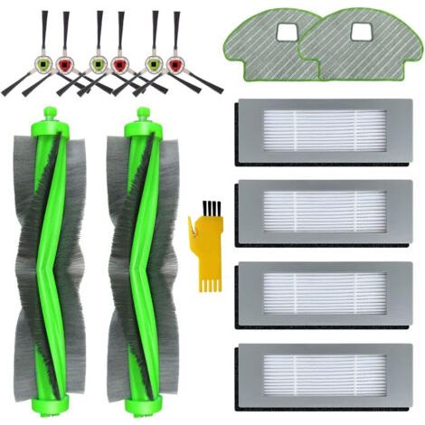 Staubsaugerzubehör-Set für Roboterstaubsauger, 14 Teile Inklusive 2 Hauptbürsten, 4 Filter, 6 Seitenbürsten und 2 Wischtücher - AUTRES (1/5)