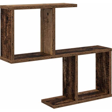 Estante de pared Madera envejecida 60 x 12 x 50,5 cm vidaXL (1/5)
