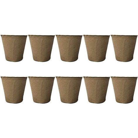 50 Pack Rond Fibre Pot 6X6cm Pot De Semis Démarreur Pots Kits Jardinage Pot pour Les Semences Plants (1/4)