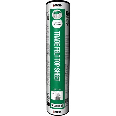 Green IKO Trade Roofing Felt Top Sheet Mineral 1m x 10m (10m2/Roll)