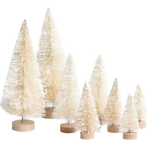 Mini décorations de sapin de Noël, sapins en forme de goupillon, décorations de table de Noël, sapins de Noël miniatures artificiels (1/5)