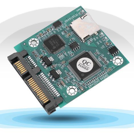 Adaptateur MMC SATA, module de conversion de carte TF numérique sécurisée vers SATA, SD basse consommation vers SATA, conception compacte, convertit les cartes Micro SD TF en interface SATA, amélioran (1/3)