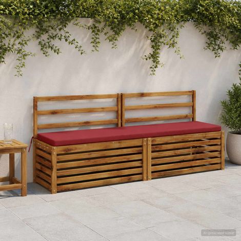 vidaXL Coussin de banc SOEST 100 % polyester Rouge 170 x 40 x 5 cm (1/5)