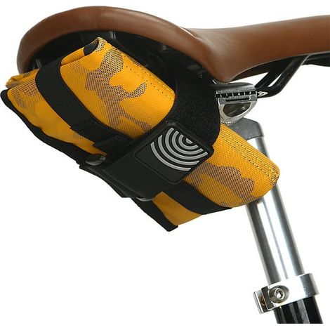 Sacoche sous selle vélo avec kit de réparation, poche porte-outils pour cadre, ensemble de 2 sacs étanches, rangement multifonction pour cyclisme urbain et VTT. (1/5)