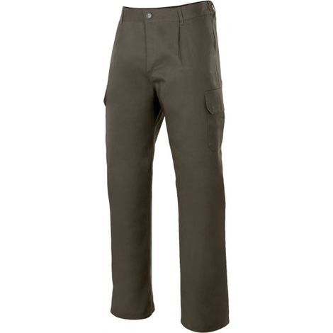 Pantalón industrial con costura de seguridad y bolsillos de parche VELILLA Serie 345 62 Verde caza