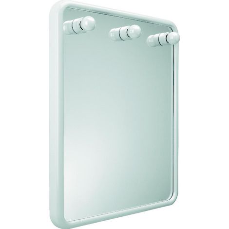 Badezimmerspiegel strahlendes Weiss Spiegel mit Schminkbeleuchtung mod. Linea
