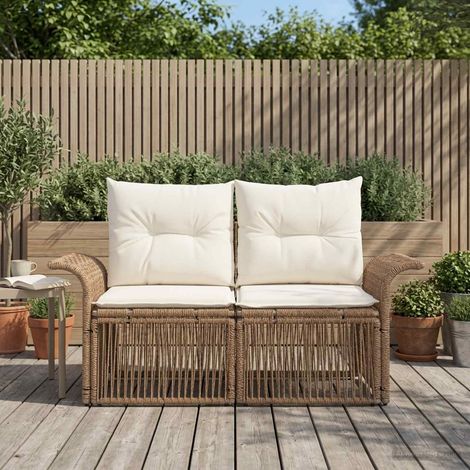 Teenpull – Garten-Sofa 2-Sitzanzahl Beige Poly-Rattan (1/5)