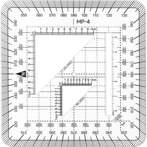 Rapporteur 10 x cm, règle de mesure pour ingénieurs, architectes, S (1/5)