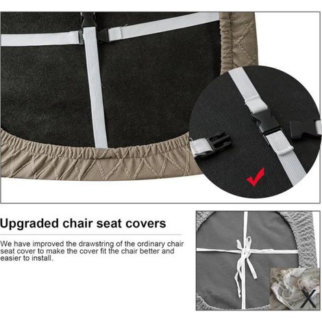 Lot De 4 Housses De Siège Imperméables Pour Chaises De Salle À Manger, Chaises De Cuisine (Taupe)[F238] (1/5)