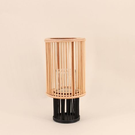 Lanterne ronde en bambou 38x18cm