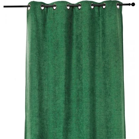 Rideau "Alaska" isolant 3 en 1 thermique, phonique et obscurcissant - 140x260cm - Vert foncé (1/3)