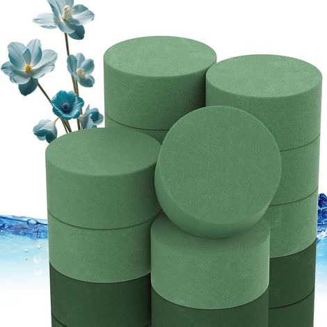 Mousse Florale - Lot de 10 - 8x4cm - Haute Densité - Arrangement Floral - Mariage et Maison (1/5)