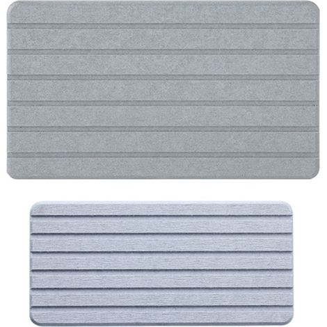 Tapis De Sechage Pour Vaisselle - En Diatomite - Absorbant Et Resistante A La Chaleur - Antiderapant - Pour Comptoir Cuisine - 1 Unite (1/5)