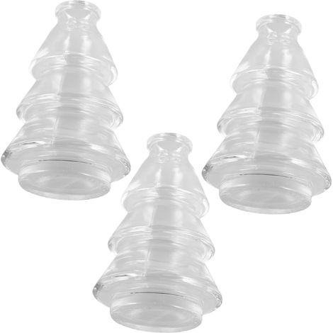 3pièces Lot de Vases Verre Vases Décoratifs pour Fleurs Transparents Taillé pour Arrangements Floraux (1/5)