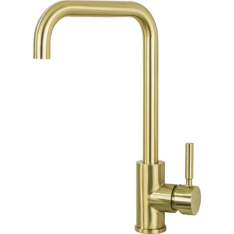 Robinet Cuisine Evier Robinet Mitigeur 360° Swivel, Haute Pression, Economie d'Eau Installation Facile et Rapide Laiton, Acier Inoxydable (1/5)