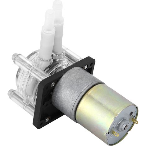 Pompe péristaltique auto-amorçante, cadre de roue en acier inoxydable, tête transparente en polycarbonate, moteur CC (12 V) (1/5)