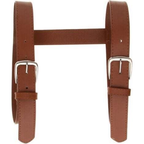 PU leather handle (dark brown), outdoor picnic blanket straps, camping travel mat straps, motorcycle bed straps