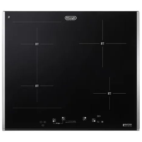 Plaque induction DeLonghi PIN 65 TC 60 cm 4 zones Bridge noire - Rouge brique
