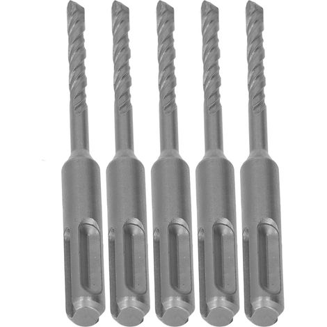5-teiliger Meißelbohrer für Beton, Hartmetall, 2-schneidige Spirale, Ziegel- und Steinbohrer, 110 mm Durchmesser, 5 mm/0,20 Zoll Schaft (1/5)