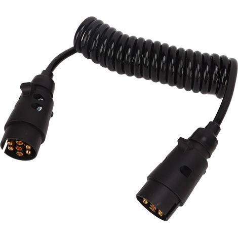 Câble d'extension de 2 m pour tableau électrique de remorque avec adaptateur de prise 7 broches pour véhicules, caravanes et camping-cars (1/5)