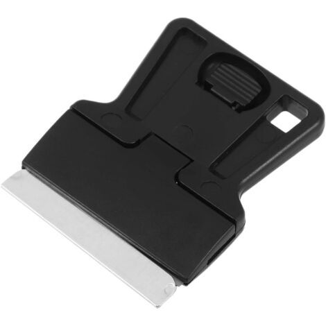 QORVA-Grattoir en plastique multifonction pour retirer les autocollants et nettoyer les vitres. Outil compact en plastique avec lame tranchante pour teinter les vitres et entretenir la maison. (1/5)