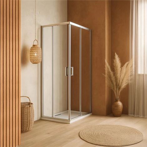 Exagonshop Box doccia 80x100 Nuvola due ante scorrevoli (1/5)