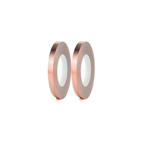 Ruban adhésif conducteur double face 6mm x 25m – Protection EMI – Applications vitrail et réparations électriques (1/5)