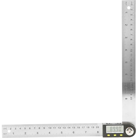 Rapporteur numérique électronique 10-390 mm en acier inoxydable, goniomètre digital avec règle de mesure d'angle pour coupe d'onglet (1/5)