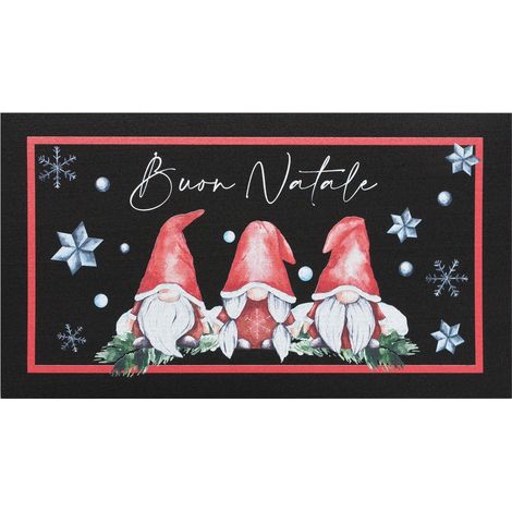Paillasson de Noël en Caoutchouc Recyclé 40x70 Cm Tapis d'Entrée Antiderapant - A (1/3)
