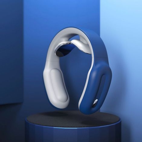 (Bleu) Mini masseur électrique intelligent à télécommande pour les épaules et la nuque/la colonne cervicale (1/5)