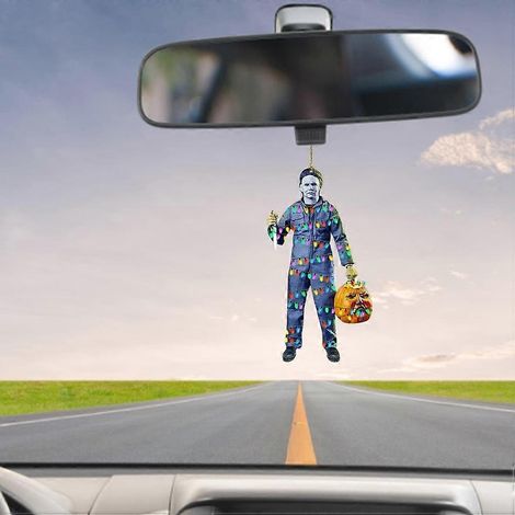Halloween-Dekoration, Anhänger mit Horrorfilm-Figur, Auto-Rückspiegel-Flaches Accessoire, Partyzubehör (1/5)