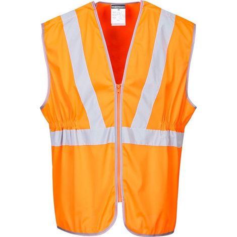 Gilet Hv Long Ris Couleur : Orange Taille Xxxl - Portwest (1/2)
