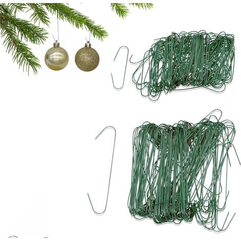 Crochets de suspension pour décorations de Noël, crochets en métal pour sapin de Noël, maison, cuisine,tailles assorties (vert (150 pièces) (1/5)