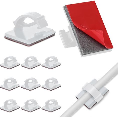 Clips de fixation muraux extérieurs (Tomario transparents pour câbles USB et HDMI, 90 clips pour bureau) Atelier, 100 clips de fixation ( ) (1/4)