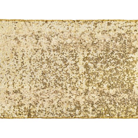 Camino de mesa de lentejuelas, dorado, 0,3 x 5 m