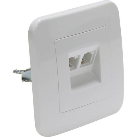 IluminaShop - Modulo Conexion RJ45 Marco Incluido Blanco Basic (1/3)