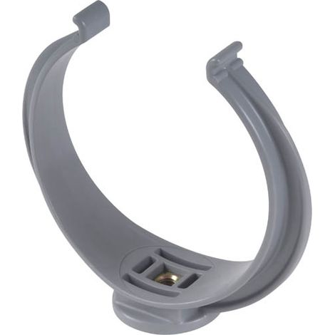 Nicoll – Collier de serrage lyre PVC gris – Ø 100 mm – Amortissement des bruits – Fixation avec vis – Embase 12 mm d'épaisseur