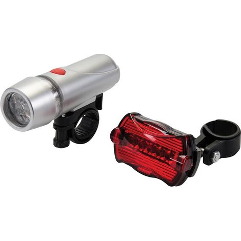 Luci per biciclette illuminazione con 5 LED Silverline 2 pz (1/4)