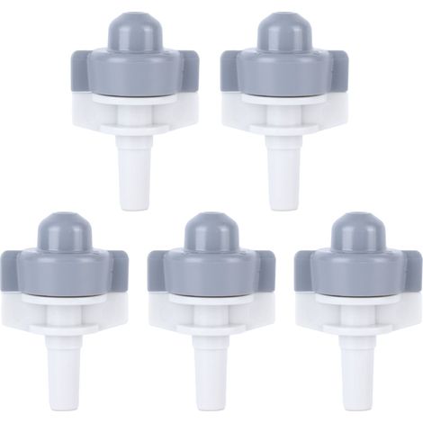 Lot de 5 têtes de pulvérisation grises pour jardin, buses d'irrigation atomisantes durables pour agriculture, pelouse et jardin