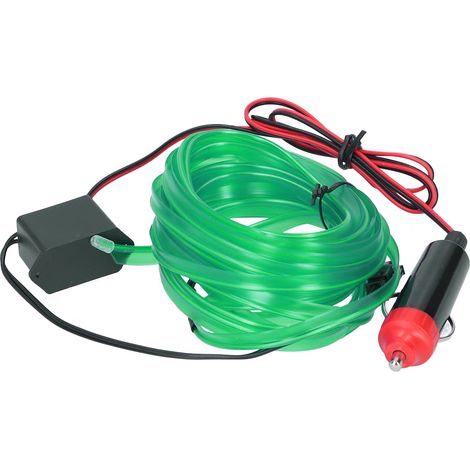 Ruban LED Auto 5m/16,4ft 12V Vert Éclairage Ambiance Intérieur Voiture Allume-Cigare Lumineux Flexible (1/5)
