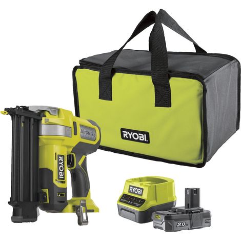 Chiodatrice a batteria RYOBI 18 V ONE+ R18GN18-120S, 1x 2,0Ah e caricabatterie nella borsa degli attrezzi