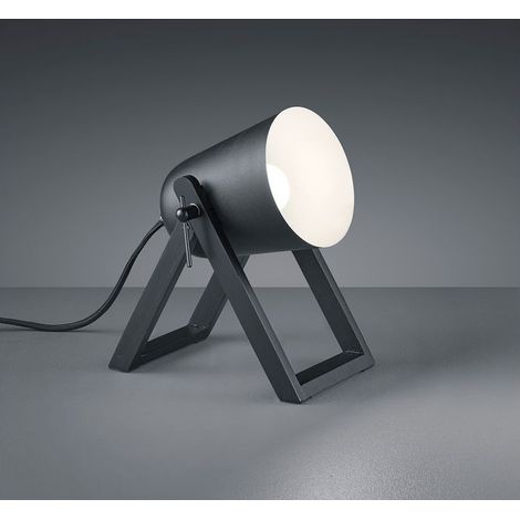 Lampada Tavolo con Piedi Cavalletto Legno Nero Marc GD Trio