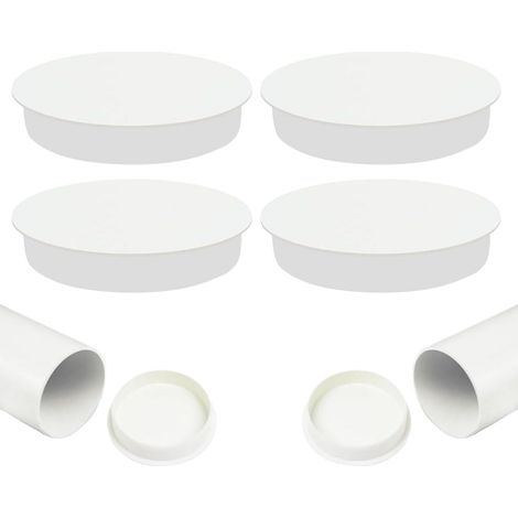 Raccords de tuyaux de Bassin d'agrément,Bouchon intérieur en PVC pour Tuyau d'évacuation de 110 mm, Couvercle de Protection, Bouchon intérieur en Plastique épais (4 pièces) (1/5)