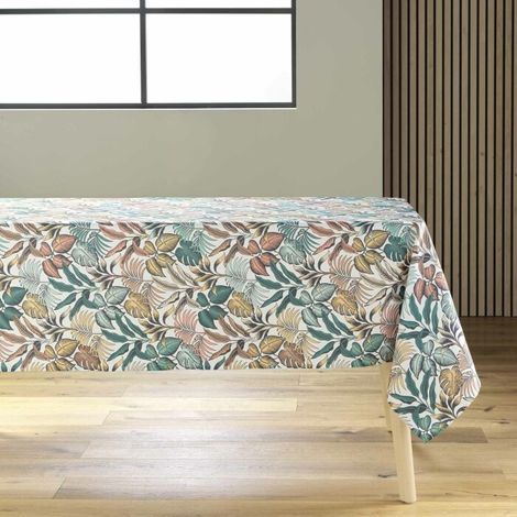 Nappe rectangle 145 x 240 cm polyester imprime stylis Jaune (1/4)