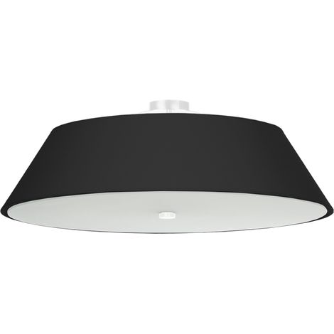 Sollux VEGA Plafonnier Cylindrique Noir 70cm E27 (1/5)