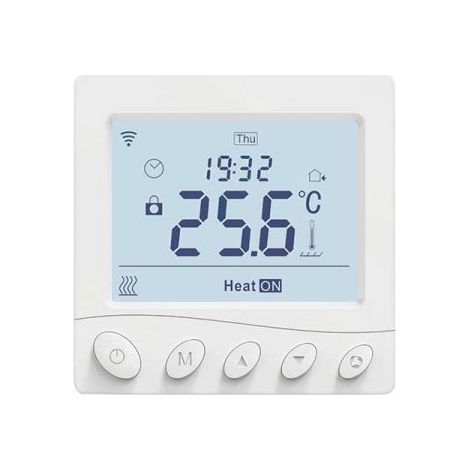 Termostato WIFI Con Bottone Protocollo WIFI 2.4G TUYA, Smart Life Quadrata Compatibile Con Scatola 502 Riscaldamento Caldaia a Gas Bianco 5A 95-240V IP20