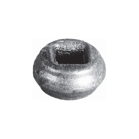Garniture pour barreaux carrés de 14mm - Hauteur 22mm largeur 40mm - Fer forgé - À souder - DECO FER FORGE (1/2)