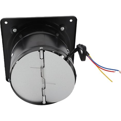 Ventilateur d'extraction mural 190 mm 40 W 220 V, faible bruit, pour la ventilation de la maison, de la salle de bain, de la cuisine et du garage (noir) (1/5)